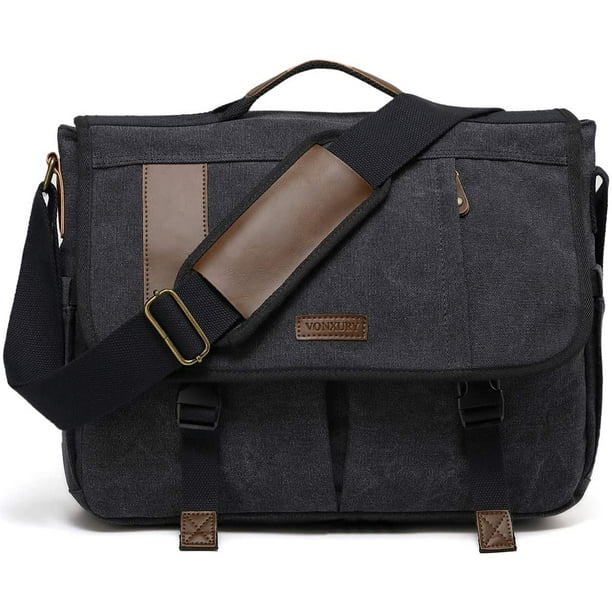 Mens canvas online messenger bag laptop