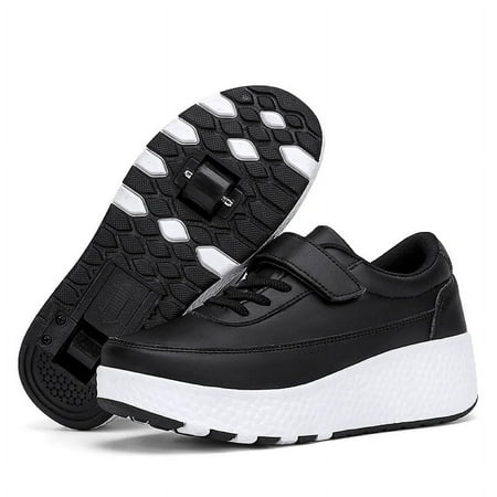 

Roller Skate Shoes Kids Spring 2023 Fashion Casual Sports Children 2 Wheels Sneakers Boys Girls Gift Game Toys White Footwear