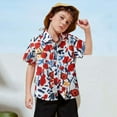 thumbnail image 2 of FUZHIQ Boys Long Sleeve Button Down Shirts Child Toddler Boys Girls Short Sleeve Summer Casual Gentleman Tops Hawaii Beach Holiday Floral Shirts T Shirt ,18-24 Months, 2 of 5