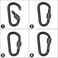 thumbnail image 3 of 10 Pack Pince Mousqueton Verrouillable en Forme de D à Ressort pour Portail en Aluminium (a-5-f6), 3 of 5