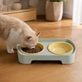 thumbnail image 5 of Double Bowl Pet Feeder 350ml Each Stays in Place for Cats and Small Dogs, Tilted Height Neck Care Removable Bowls, Stable Easy Clean Daily Feeding Station Indoor Gift, 5 of 7