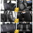 thumbnail image 3 of DIKSOAKR Car Seat Covers Full Set Fit for Jeep Compass 2012-2025: 5 Seat Auto Interior Accessories, Faux Leather Waterproof Car Seat Cushions Vehical Cover (Black&Gray), 3 of 7