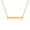 Pink, variant on Womens Inspirational Flat Bar Name Pendant Necklace 14K Gold Plated with Birthstone