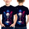 thumbnail image 2 of JAJAHO Boys Graphic T Shirt Short Sleeve Baseball Print Crewneck Tee For Kids Comfortable Clothing 1-14 Years Trendy Tops, 2 of 5
