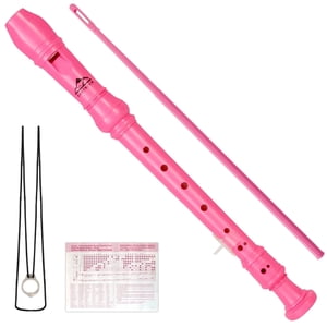 EastRock Soprano Recorder Pink with Cleaning Rod
