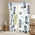 thumbnail image 3 of Homewish Kawaii Bow Tie Black Out Curtains,Western Cowgirl Boots Curtains Pack of 2 (42x63 Each),White Blue Black Bedroom Curtains For Children,Breathable Home Decor, 3 of 6
