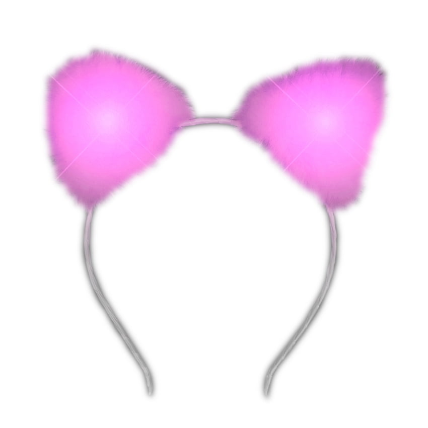 Pink LED Soft Cat Ears Headband Walmart com Pink LED Soft Cat Ears Headband Walmart com