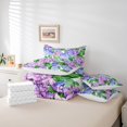 thumbnail image 6 of Manfei Rustic Hydrangea 7pcs Bedding Comforter Set,Tropical Monstera Leaf Queen Bedding Sets,Gradient Purple Blue Queen Sheet Sets For Girls Kids,Luxury Bedroom Decor Reversible, 6 of 8