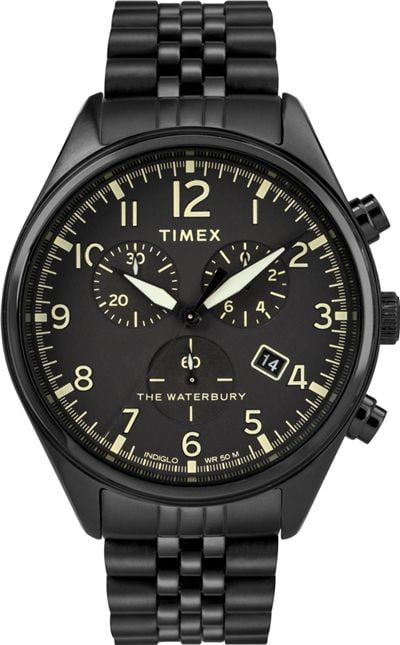 Men's Timex Chronograph Quartz 18mm Stainless Steel Band Watch TW2R88600 -  