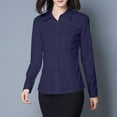 thumbnail image 4 of Shirts For Women Spring Summer Autumn And Winter Work Daily Long Sleeved Slim Light Blue Shirt Top Womens Tops, 4 of 6