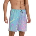 thumbnail image 2 of Bixox Men's Fantasy Gradient printed lightweight casual shorts, soft sleep shorts with pockets., 2 of 7