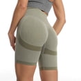 thumbnail image 2 of BLVB Women's High Waisted Yoga Leggings Scrunch Seamless Fitness Athletic Workout Gym Running Biker Shorts, 2 of 7