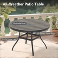 thumbnail image 5 of Patio Traditional Wooden Picnic Table, 8-Person, 2 Built-in Benches, Umbrella Hole for Backyard Garden | Wood | Walnut Brown, 5 of 11