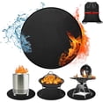 thumbnail image 1 of Tapis de Foyer pour Poêle solo, Tapis de grill Rond pour Grillades Extérieures, Tapis de grill Ignifuge et Imperméable pour Accessoires de Poêle solo, Tapis de grill pour Terrasse de grill Extérieur, 91CM, 1 of 5