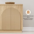 thumbnail image 6 of Brafabhome 110" Wide Fluted Sideboard with 4 Arched Reeded Doors, Modern Credenza Storage Buffet Cabinet with Adjustable & Removable Shelves for Living Room & Dinning Room | Natural(2 Set), 6 of 10