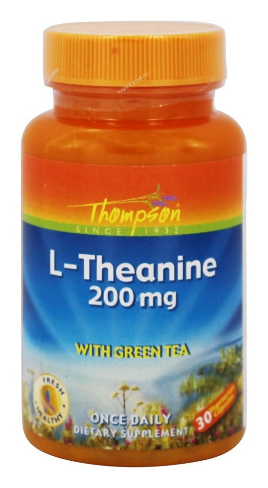 Thompson LTheanine with Green Tea 200 mg. 30 Vegetarian Capsules