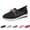 Black, variant on longantii Orthopedic Shoes for Women Metal Chain Slip On Platform Tennis Sneakers Casual Mesh Breathable Low Top Flats Loafers Comfortable Lightweight Walking Shoes Black