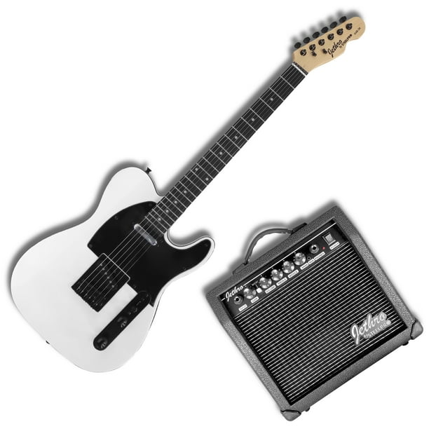 Paquete Guitarra Electrica Series Jethro By Steelpro 048-sk Color Blanco Material del diapasón Maple Orientación de la mano Diestro