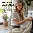 thumbnail image 4 of Deconovo Linen Look Blackout Curtains for Bedroom Living Room, Soft Polyester Panels with Back Tab and Rod Pocket, Beige, 38 x 63 Inch, 2 Panels, 4 of 10