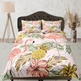 thumbnail image 1 of Flamingo Juego de Funda Nórdica Colcha lindo, Tropical Tema Dormitorio Ropa de Cama y, 1 of 4
