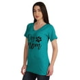 thumbnail image 4 of Inkmeso V-Neck Dog Mom Funny Graphic Tshirt For Women Cotton Shirt Mother Tee, 4 of 8