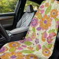 thumbnail image 4 of XYZCANDO Retro Floral Print with Swirl Accents Beach Towel Car Seat Covers, Lightweight Seat Towel Cover Washable Non-Slip for Cars Van, 4 of 11