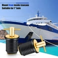 thumbnail image 2 of gold&black brass+rubber T-Handle Drain Plug -Turn Marine Boat Drain Plugs Boat Marine Accessories, 2 of 7