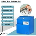 thumbnail image 4 of AdirOffice Wall Mountable Steel Locking Suggestion Box, Blue with Suggestion Cards, 4 of 7