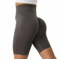 thumbnail image 2 of Tqyyweavej Women's Shapewear Shorts High Waisted Tight Lounge Yoga Shorts Tummy Control Solid Color Workout Booty Shorts Size S to L, 2 of 3