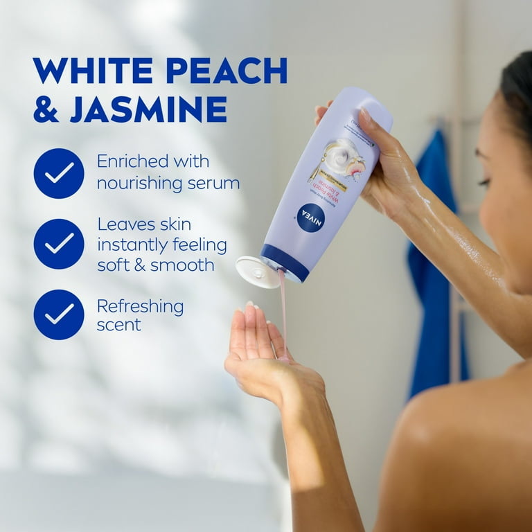 NIVEA, Body Wash, 20 fl oz, White Peach and Jasmine - Walmart.com