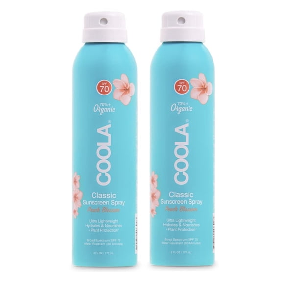Spray protector solar orgánico COOLA SPF 70 177 mL, paquete de 2