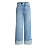 Sofia by Sofia Vergara Women's and Women's Plus Margot Wide Crop Super High Rise Jeans, 27 Inseam, Sizes 0-28