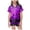 Purple, variant on Kakishop Girls Silk Pajama Set Halloween Pumpkin Print Short Sleeve Sleepwear (Orange,6-7Years)