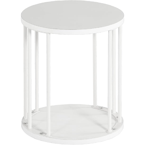 Taburete pequeño redondo de madera para niños y adultos, capacidad de carga de 300 libras, taburete de jardín, taburete pequeño antideslizante para soporte de plantas, cocina, baño y dormitorio,