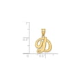 thumbnail image 3 of 14k Yellow Gold Script Initial D Pendant for Women, Polished Cursive Alphabet Charm Necklace, Elegant Monogram Jewelry for Identity and Everyday Wear, 3 of 6