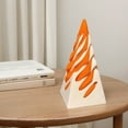 thumbnail image 5 of HBASD 3D Printed Spiral Cone Toy Impossible Pyramid Passthrough Sculpture, Spiral Cone Fidget Toy Home Desktop Figurines Art Decoration (White Outside and Orange Inside), 5 of 5