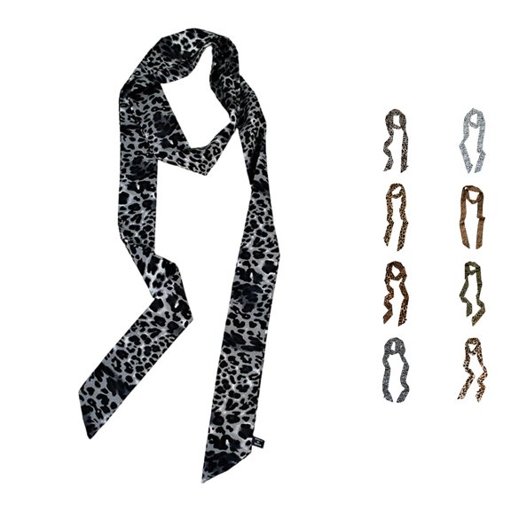 HNMKIU Elegant Silk Scarf Versatile Fashion Accessory Lightweight Soft Hair Neck Wrap Casual Solid Color All Season ,Grey2