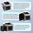 thumbnail image 4 of Expandable Dog Bike Basket Carrier | Soft-Sided Pet Backpack with 4 Mesh Windows & Multiple Open Doors, Bicycle Handlebar Pet Carrier for Small Dogs & Cats, Car Booster Seat Travel Bag, 4 of 12