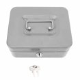 thumbnail image 2 of Caja Pequeña Con Cerradura, Caja Fuerte De Metal Con Cerradura Y Llave Para El Hogar Y La Oficina, 7,87 "X 6,3" X 3,54", Negro, 2 of 7