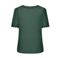 thumbnail image 5 of Scyoekwg Womens Summer Tops Casual Dressy Short Sleeve Loose Blouses Comfy Soft Tunic Tops V Neck Trendy Classic Solid Color Casual Blouses (#B=Green,XXXL), 5 of 8