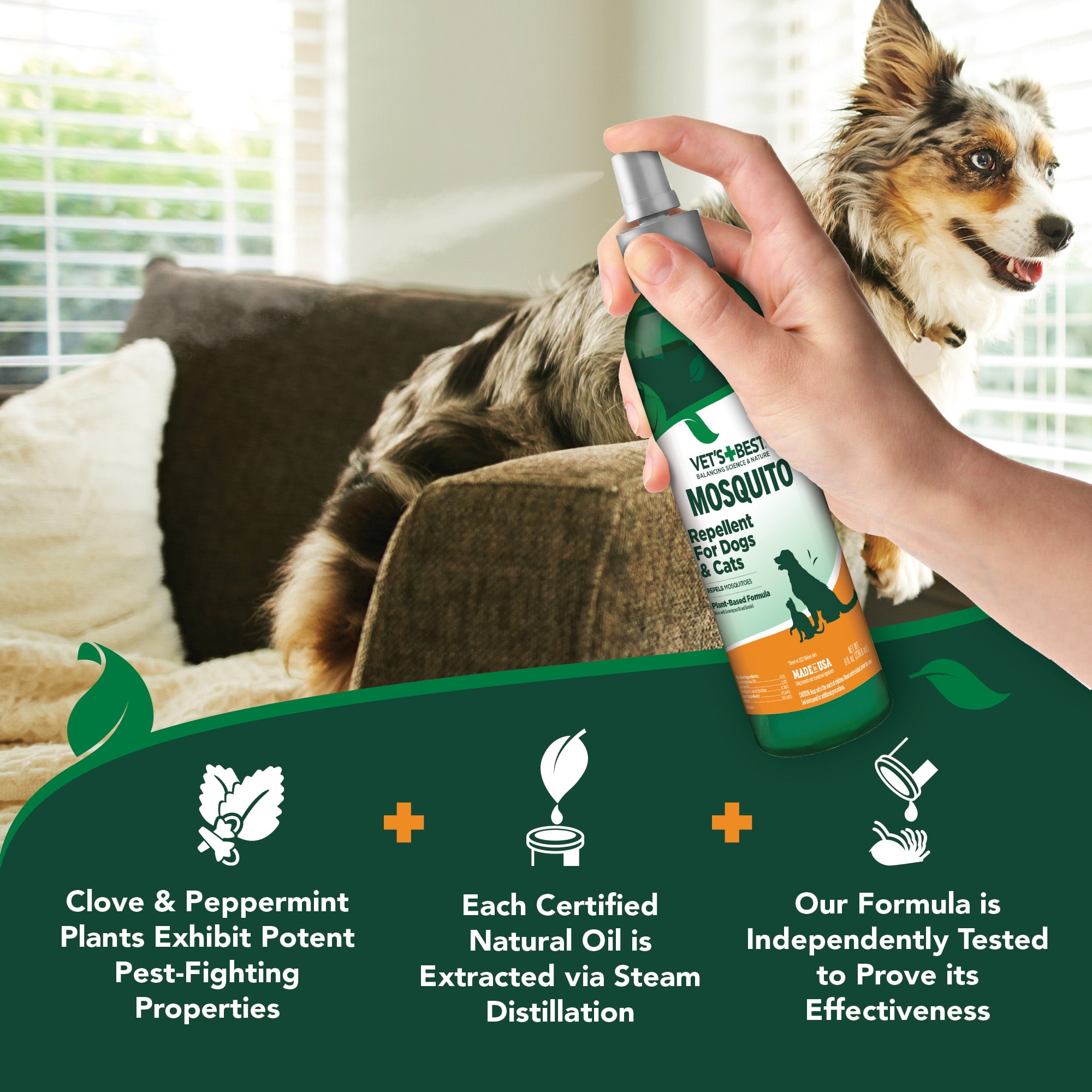 Vet's Best Mosquito Repellent for Dogs and Cats, 8 oz