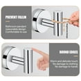 thumbnail image 7 of 2 Pack Towel Hooks, 304 Stainless Steel, Coat Robe Clothes Hook Modern Wall Hook Holder for Bathroom Kitchen Garage Hotel Wall Mounted, Silvery, 7 of 7