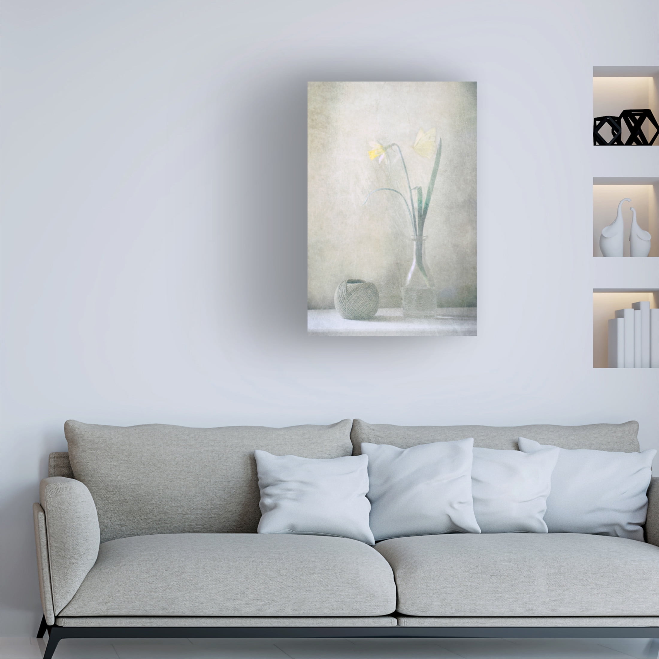 Canvas Wall Art - Delphine Devos 'Spring At Home' Wall Art for Living Room, Bedroom, or Office Décor by Trademark Fine Art - 22 x 32 Inches