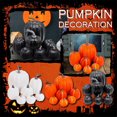thumbnail image 1 of EASTIN Artificial Assorted Pumpkins Fake Artificial Maple Leaves Halloween 7pcs, 1 of 4
