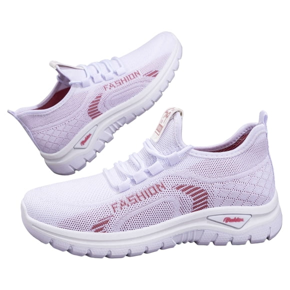 Breathable Mesh Casual Sneakers, Wide Toe Box Shoes Women Extra Wide Width Sneakers Air Cushion Road Running Shoes Ultra Light Tennis Gym Workout Training Shoes Breathable Walking Shoes, White 6