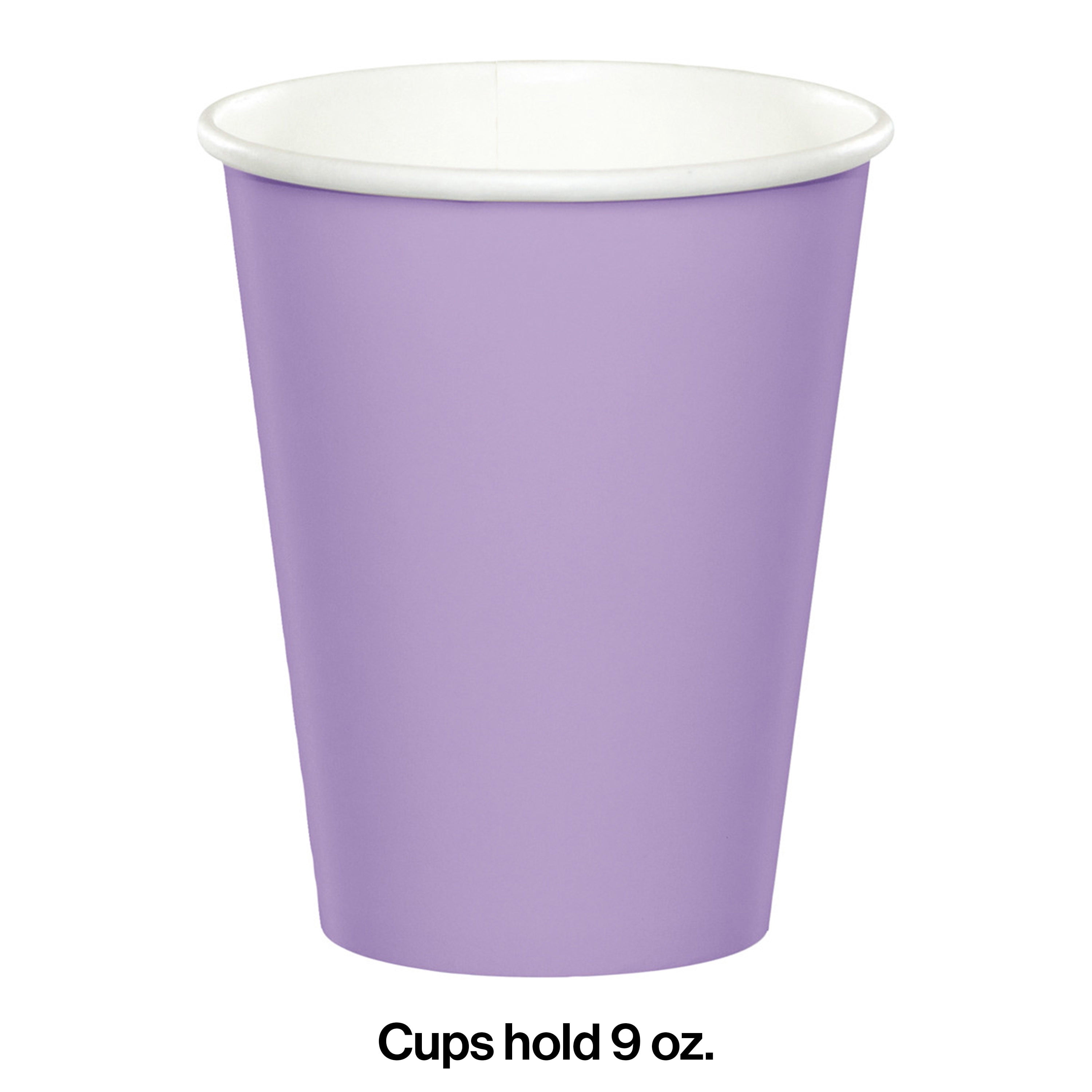 Luscious Lavender Purple 9 oz Cups 72 Count for 72 Guests