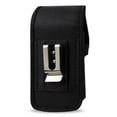 thumbnail image 4 of Vertical Heavy Duty Rugged Canvas Case Pouch Holster for BLU Grand 5.5 HD, w/ Metal Clip and Belt Loop(Plus Size will Fit Phone with a Slim Cover on ) + MND, 4 of 4