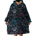 thumbnail image 1 of Gaming Wearable Blanket Modern Sweatshirt for Boys, Colorful Gamepad Blanket Hoodie with Sherpa, 1 of 1