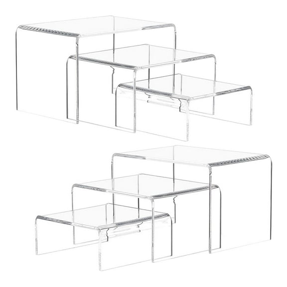LeeQinersw 6Pcs Acrylic Display Riser Elevated Display Rack Transparent Clear Acrylic Riser