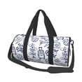 thumbnail image 2 of Xecao World Travel2 print Round Travel Duffel Bag is a foldable gym bag with an inner pocket, perfect for travel sports, 2 of 8